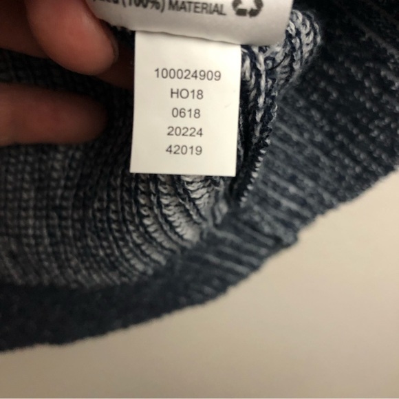 American Rag Men’s Blue & White Marled Cable Knit Sweater Large - Picture 4 of 5